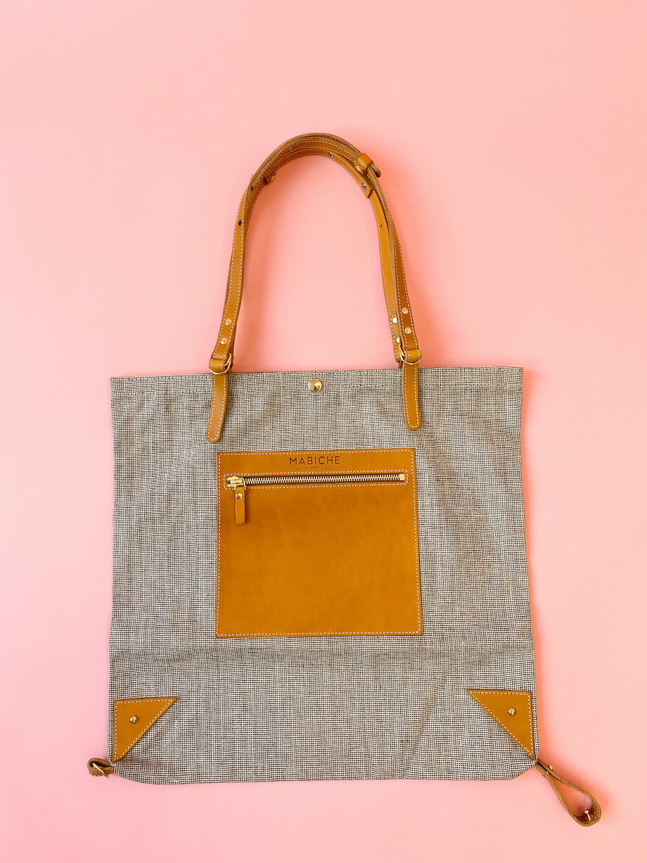 Cabas Gigi Camel & Lin Noir