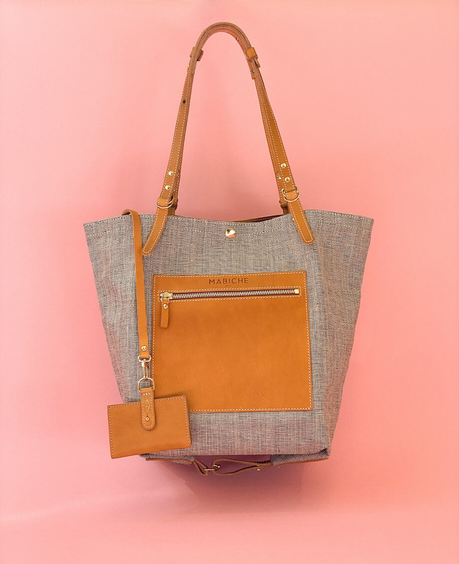 Cabas Gigi Camel & Lin Noir