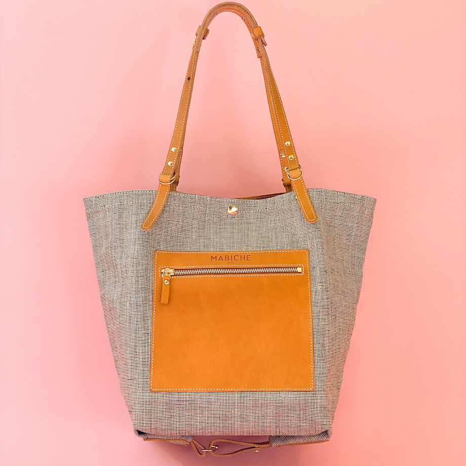 Cabas Gigi Camel & Lin Noir