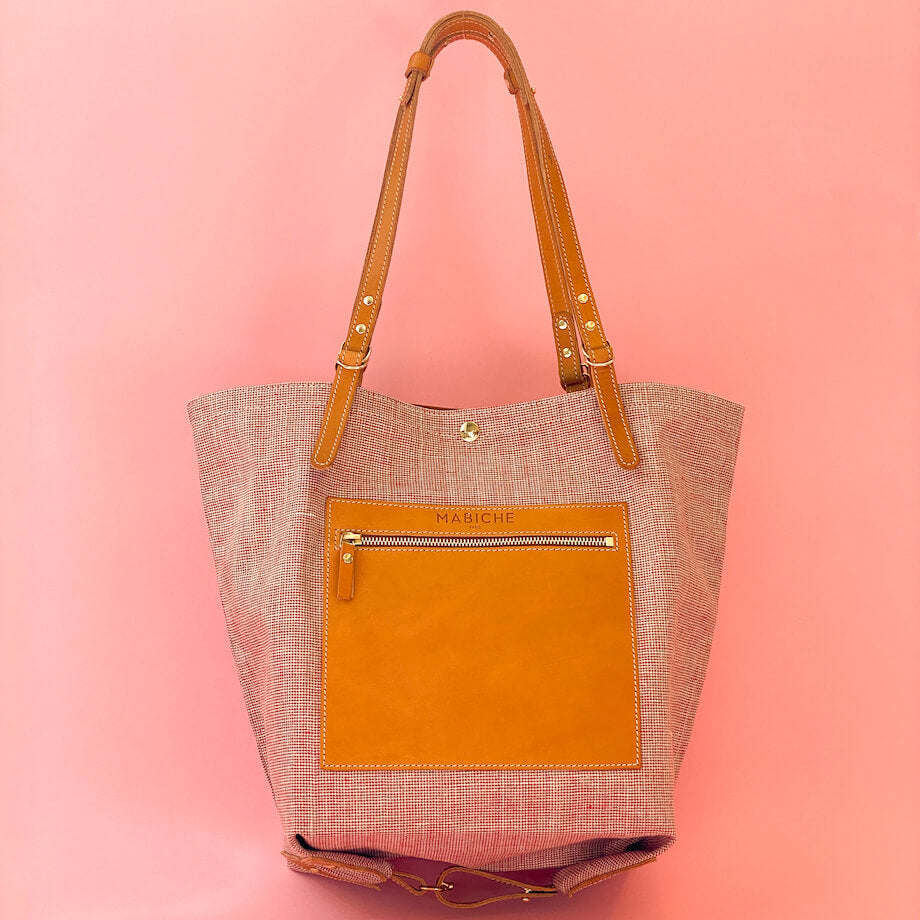 Cabas Gigi Camel & Lin Rouge