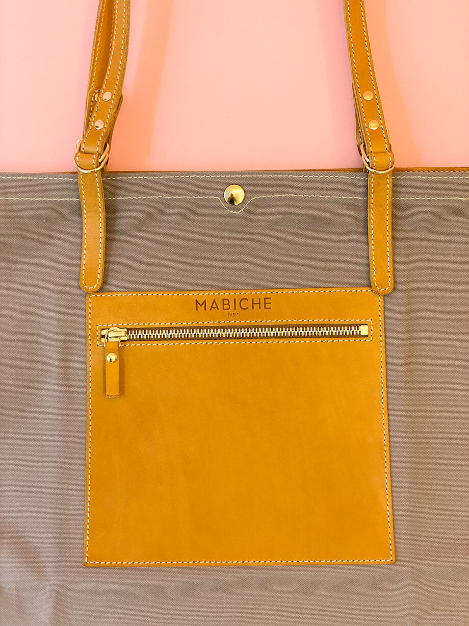 Cabas Gigi Camel & Rose