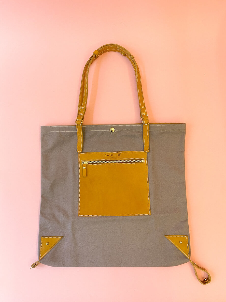 Cabas Gigi Camel & Rose