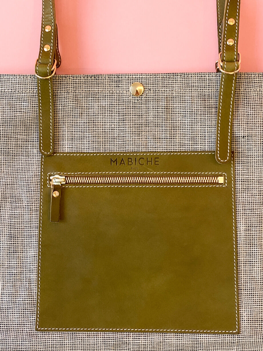 Cabas Gigi Olive & Lin Noir