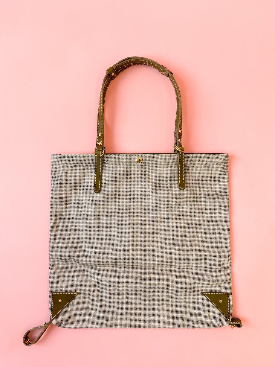 Cabas Gigi Olive & Lin Noir
