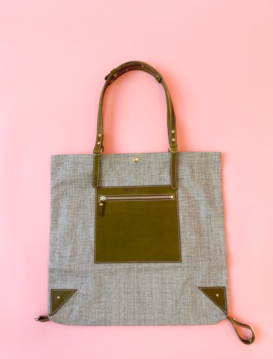 Cabas Gigi Olive & Lin Noir