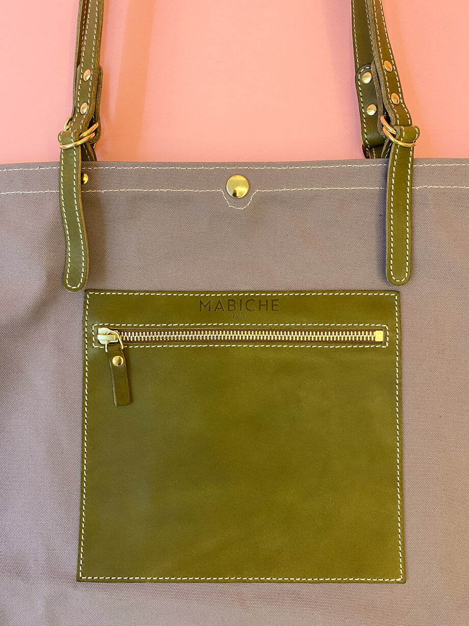 Cabas Gigi Olive & Rose