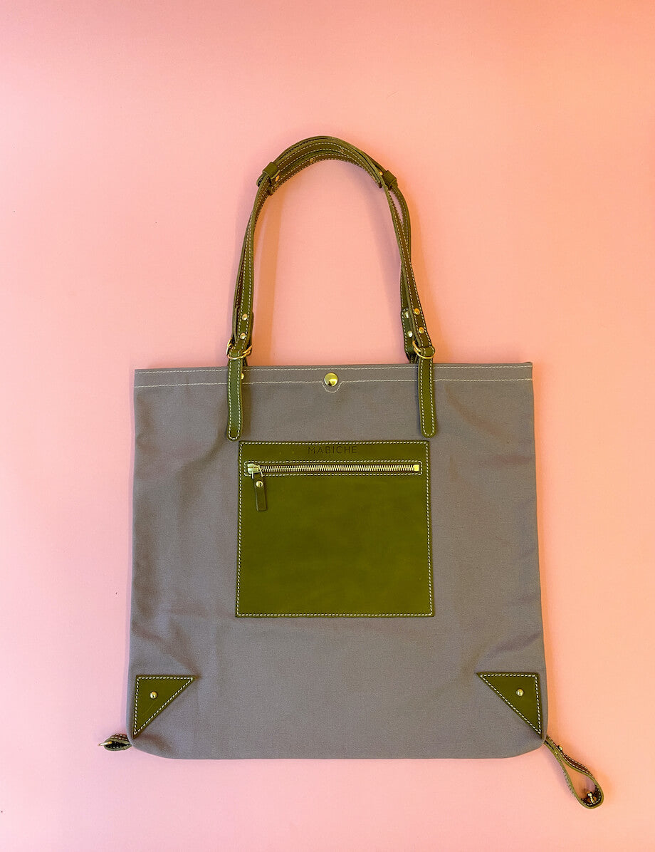 Cabas Gigi Olive & Rose