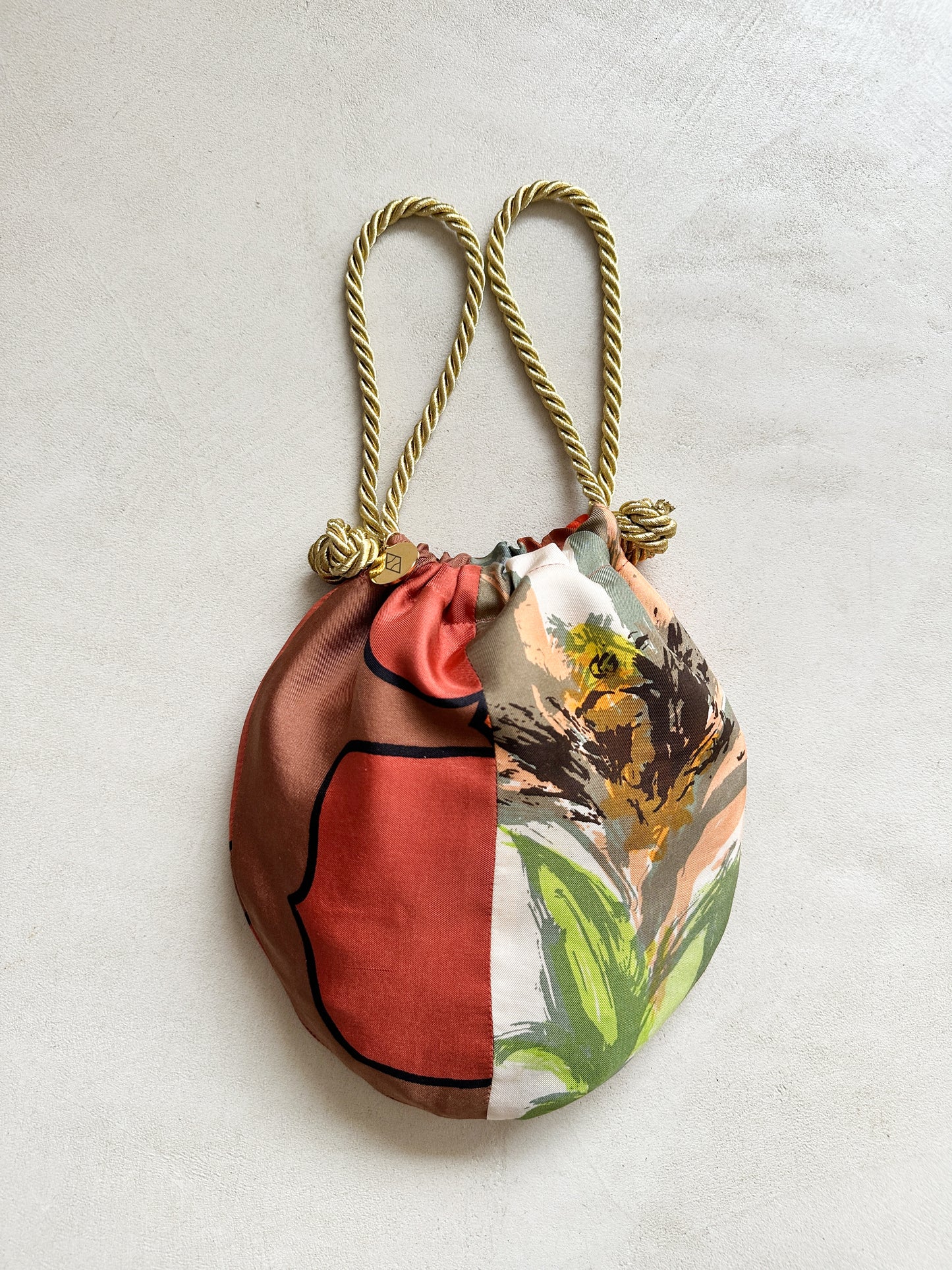 bourse Le mignon fleurs et geometric terracotta