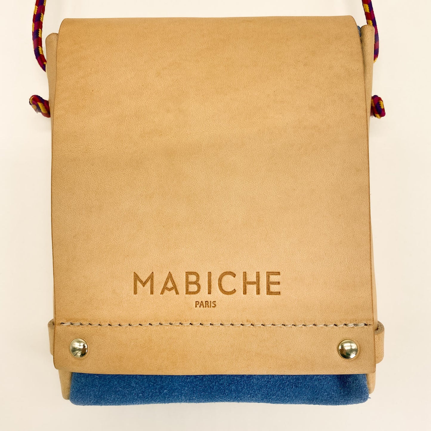 Pochette Loulou Naturel & Bleu Denim