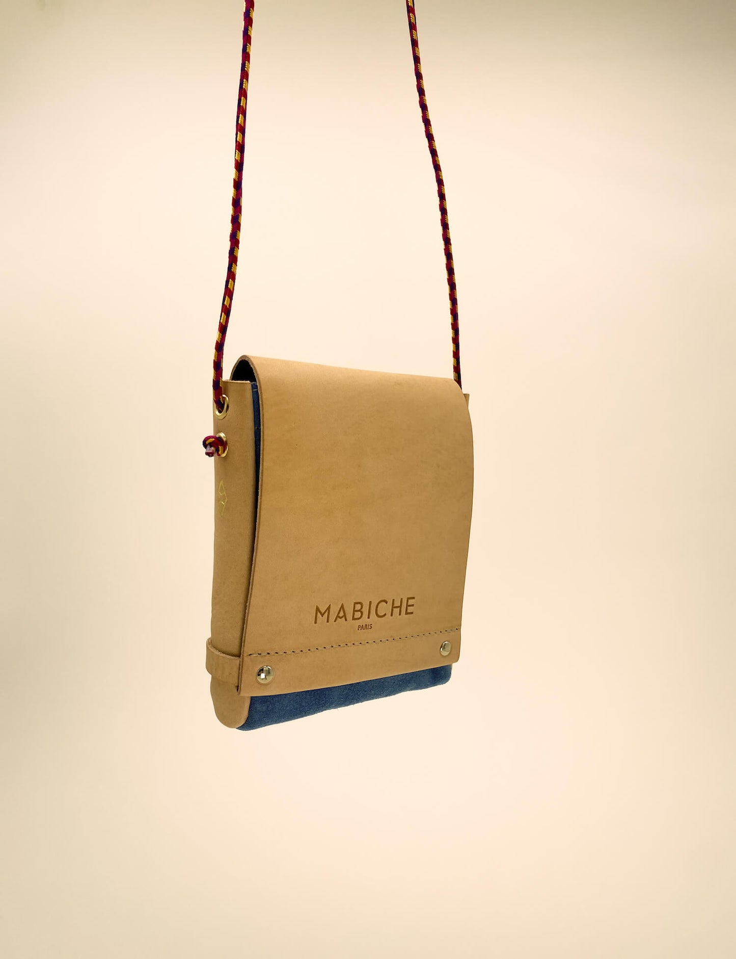 Pochette Loulou Naturel & Bleu Denim