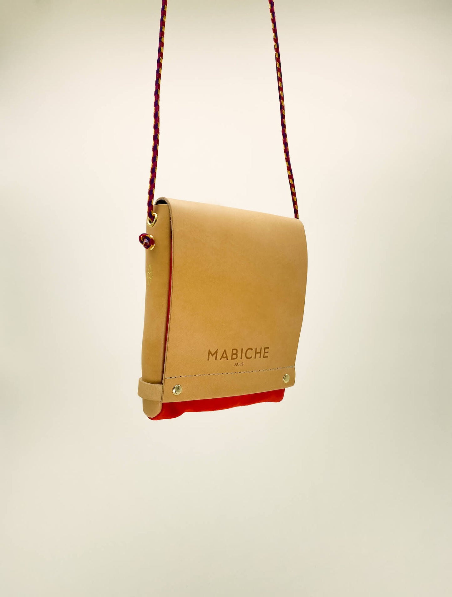 Pochette Loulou Naturel & Orange