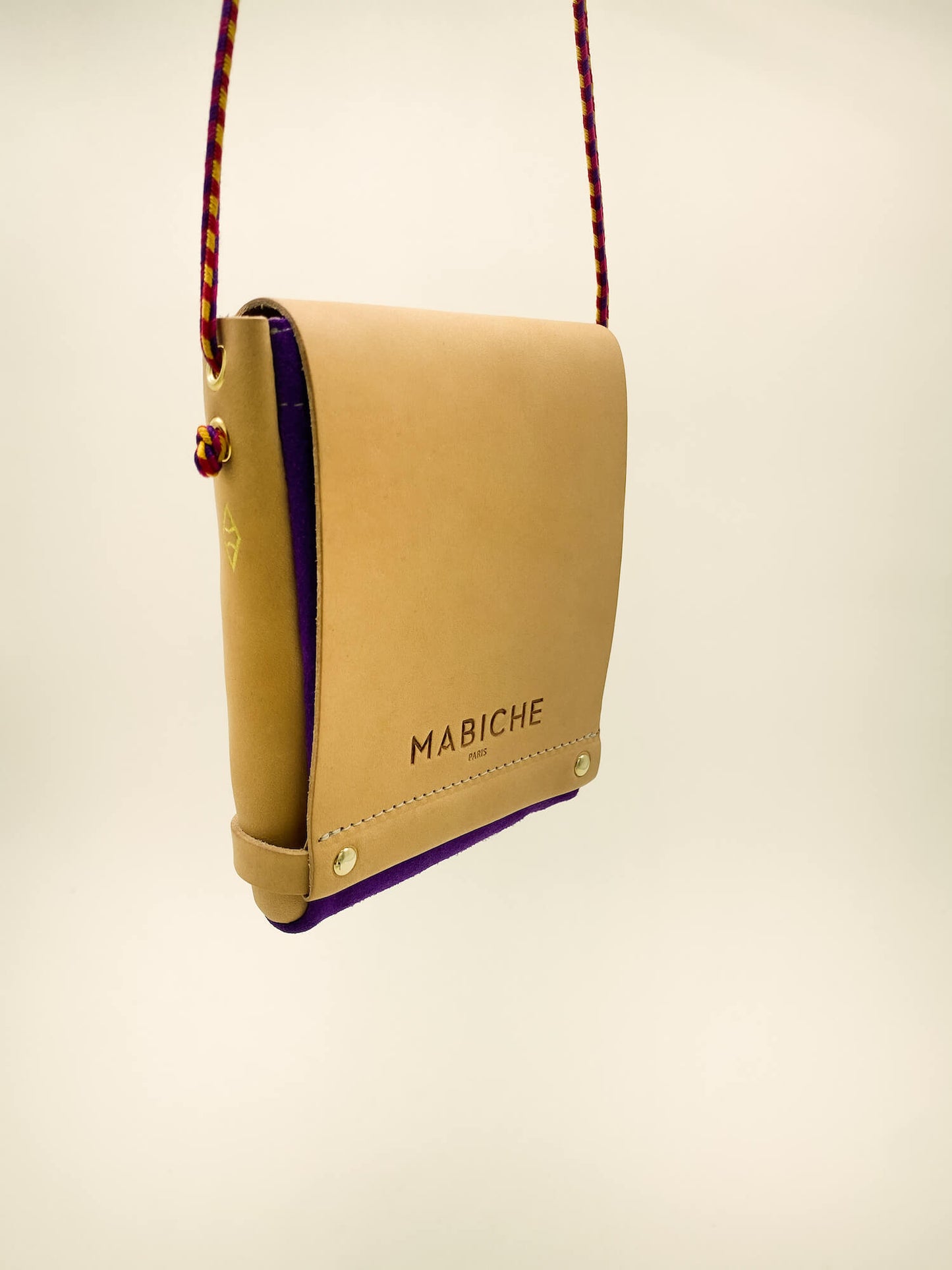 Pochette Loulou Naturel & Violet