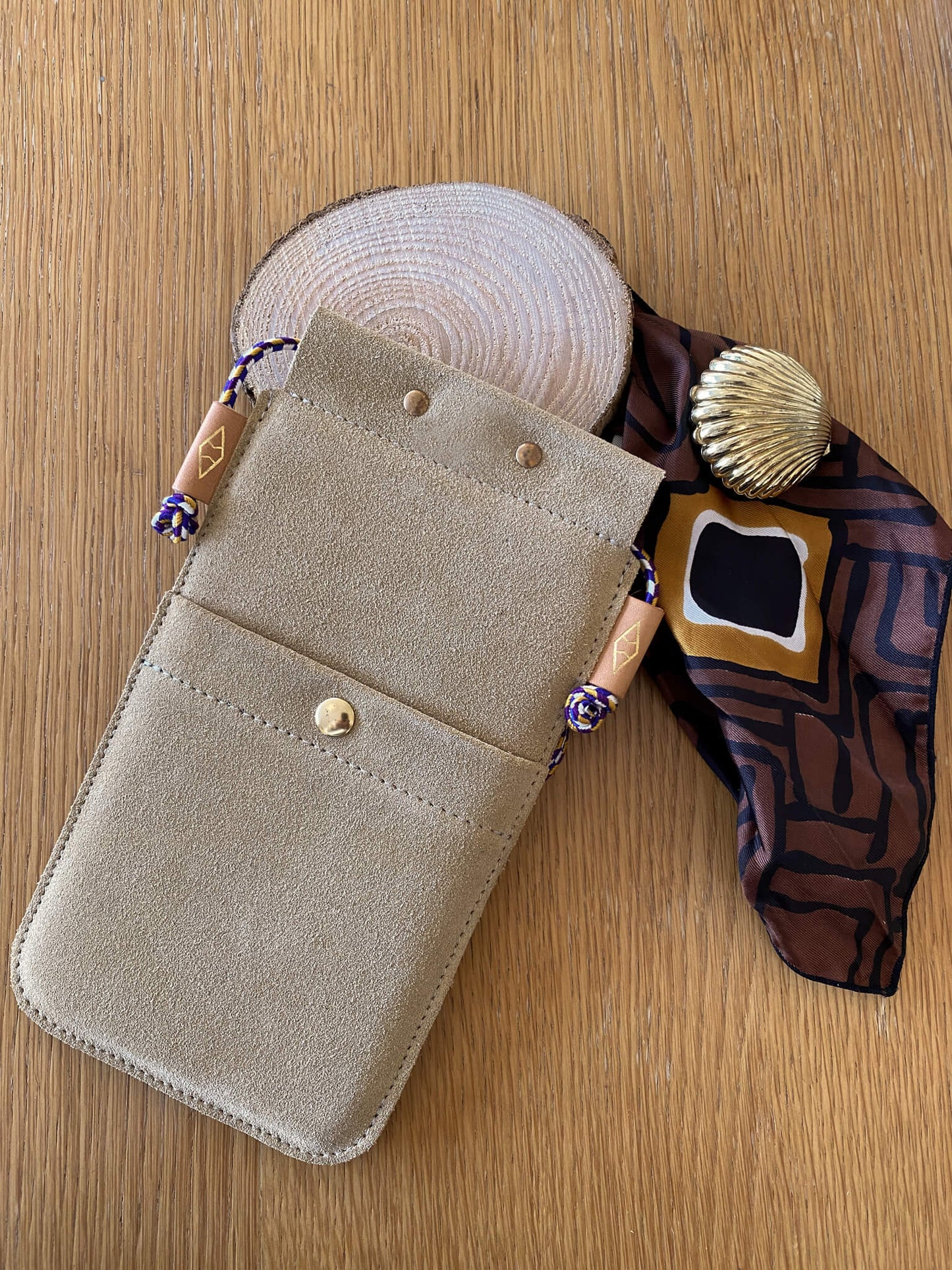 Etui téléphone bandoulière Marion Grande Sable