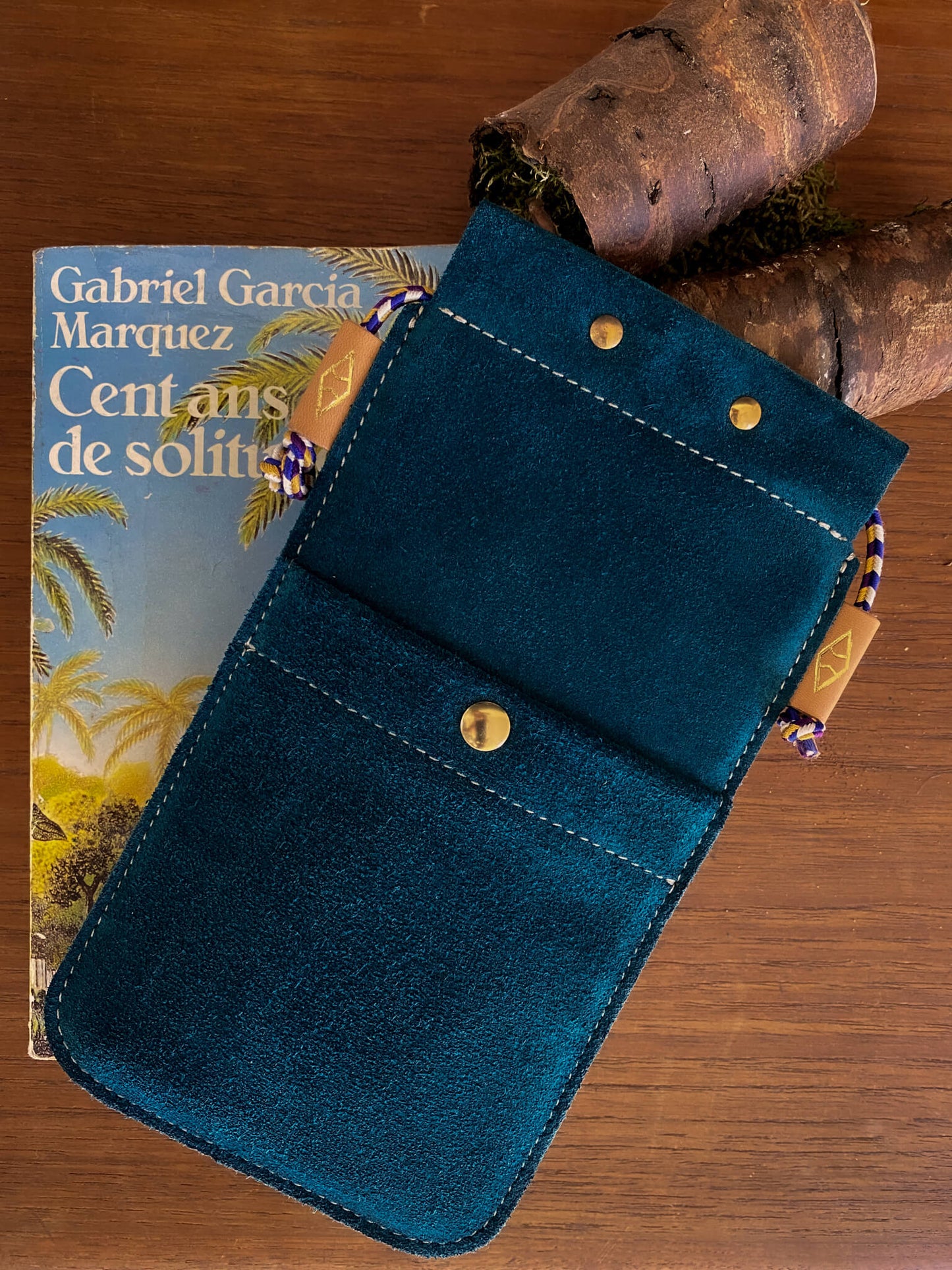 Etui téléphone bandoulière Marion Grande Bleu Canard