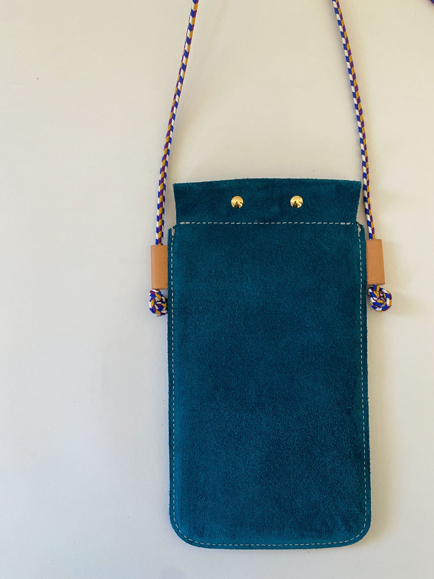 Etui téléphone bandoulière Marion Grande Bleu Canard