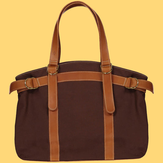 Cabas Bianca Orange & Toile Café