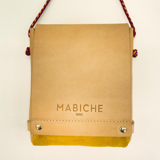 Pochette Loulou Naturel & Moutarde