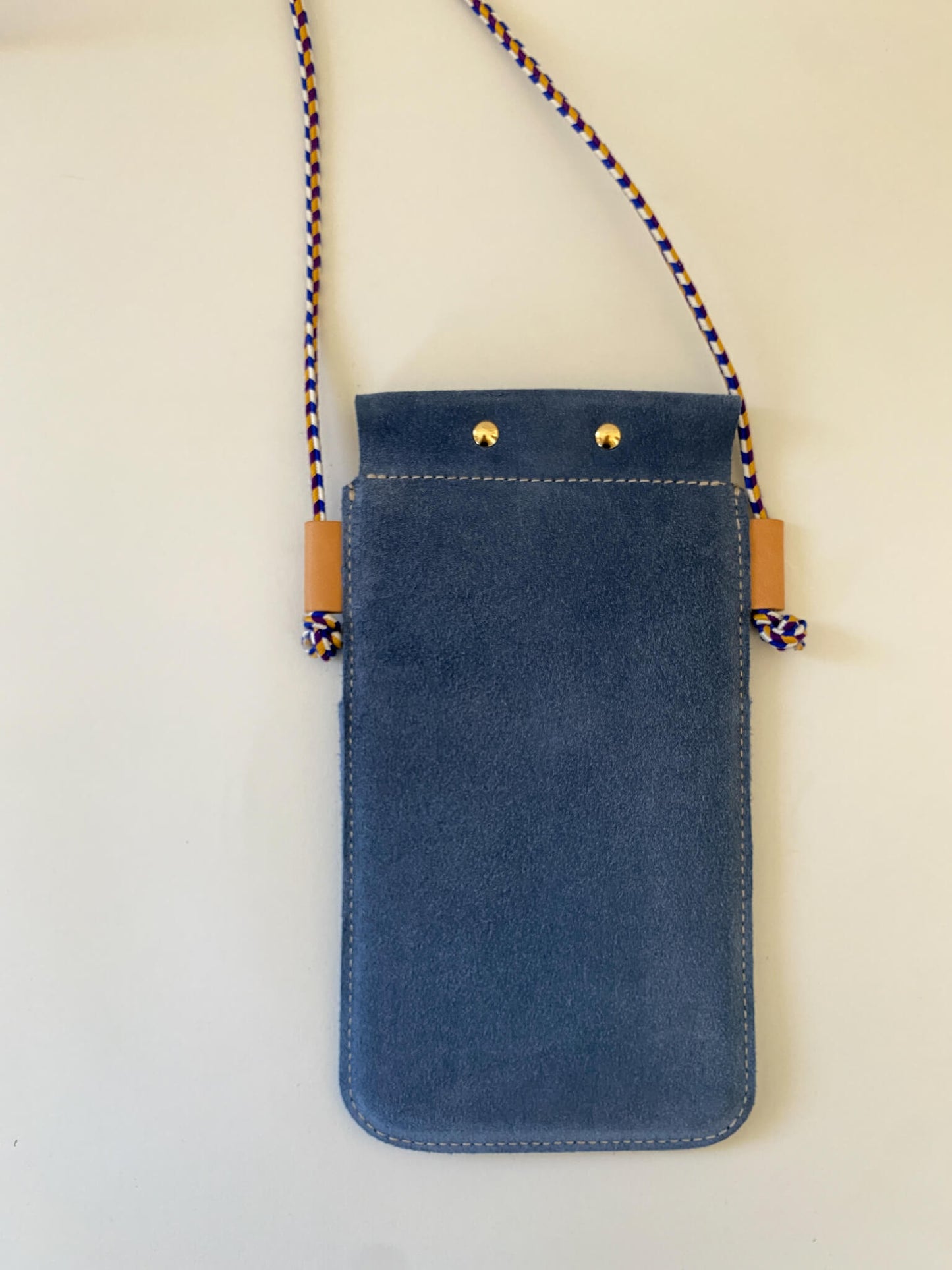 Etui téléphone bandoulière Marion Grande Bleu Denim